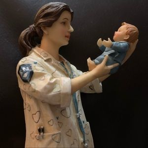 White Caps of Caring “New Arrival”  nurse and baby